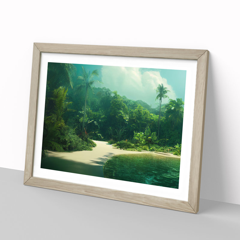Tropical Forest Vol.1 - Framed Print, 25cm H x 34cm W x 2cm D, Oak Framed