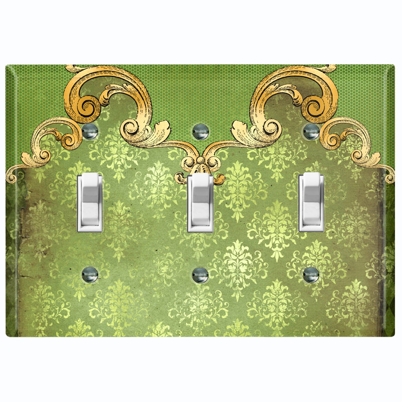 Patterned 3 - Gang Toggle Light Switch Standard Wall Plate