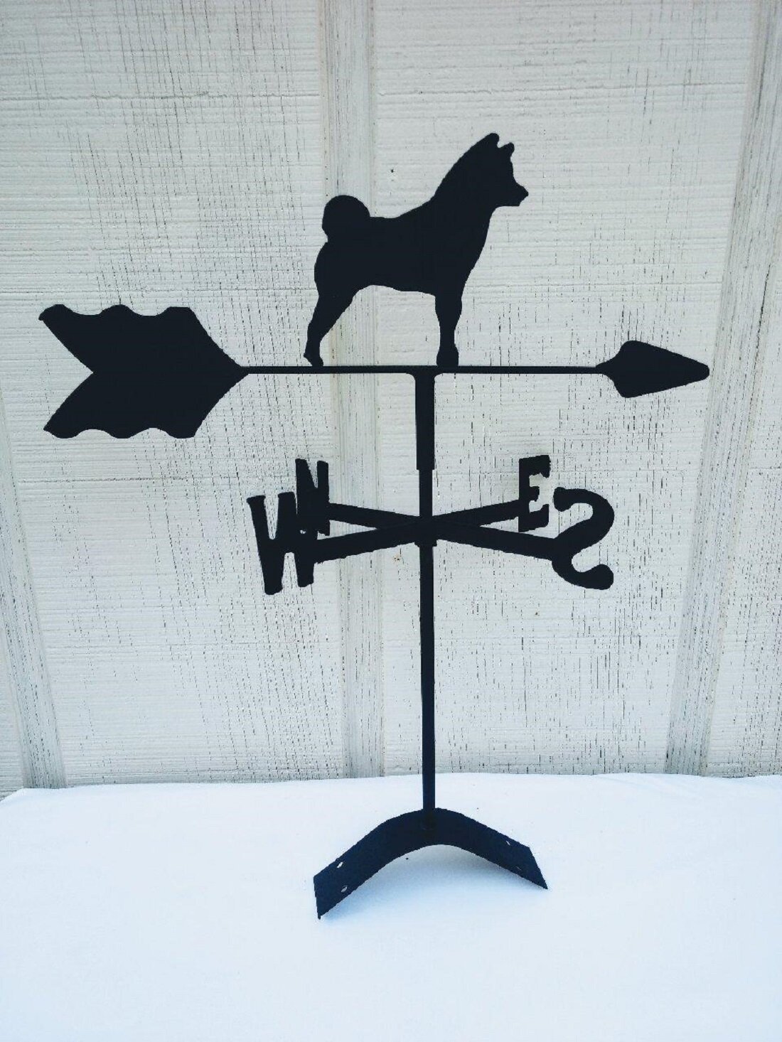 The Lazy Scroll Roof Mount Shiba Inu Weathervane | Wayfair