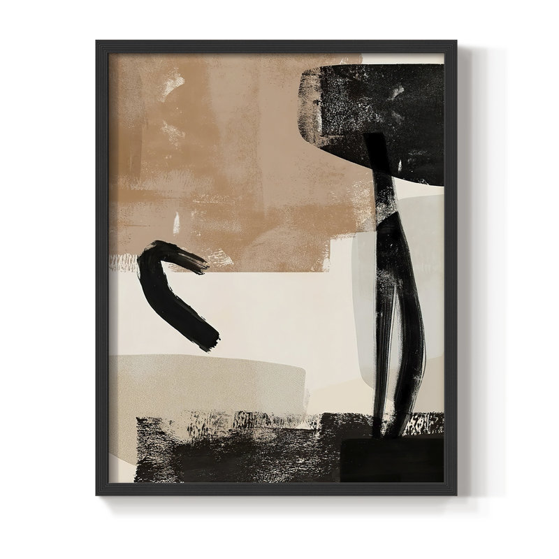 «Selective Arrangement III», reproduction encadrée - bois massif, Cadre simple noir, H 20 po x l 16 po
