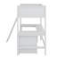 Lit mezzanine avec tablettes et bureau-423759732