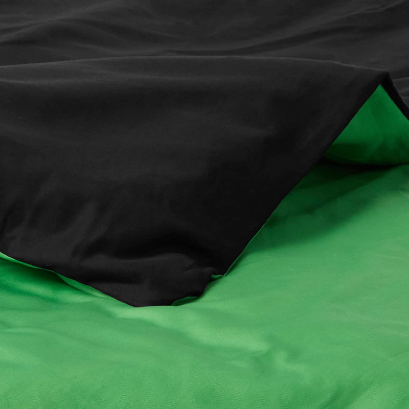 Modern & Contemporary Cotton Comforter, California King, Green/Lime/Black