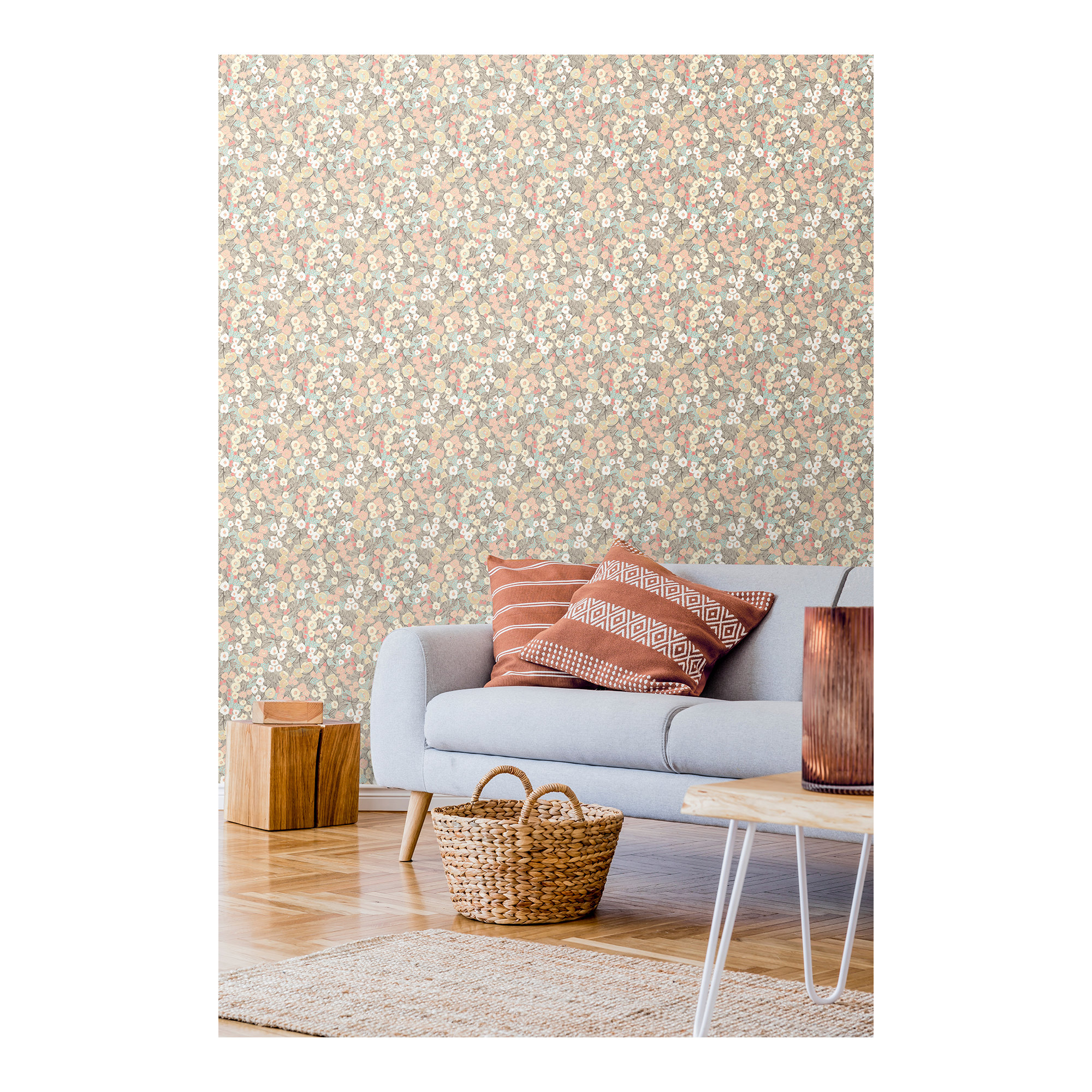 Newsbury Garden Floral Wallpaper, Pastel