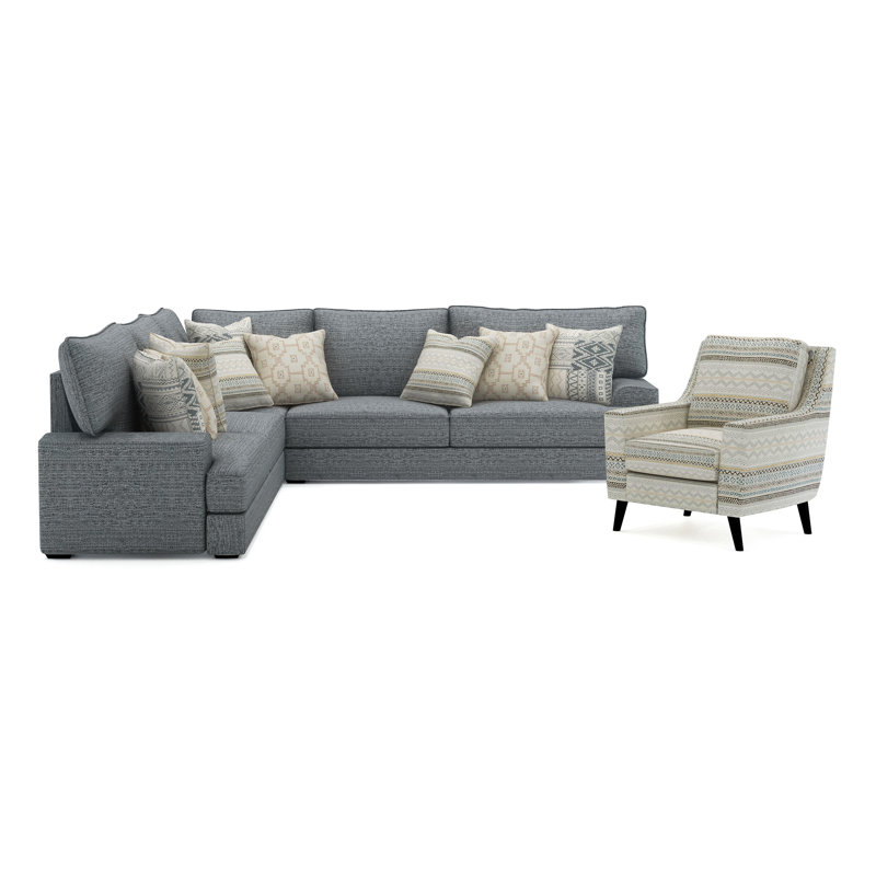 Canapé modulaire Birkett, Gris chenille