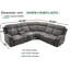 Canapé d'angle modulaire de 6 pièces rembourré, inclinable électriquement, avec console de rangement et 2 sièges inclinables-1445720247