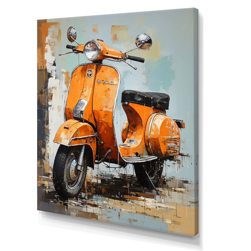 «Scooter Escape» sur toile, H 20 po x l 12 po x P 1 po, Toile tendue