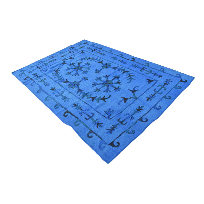 Tapis bleu 5x8 Perry