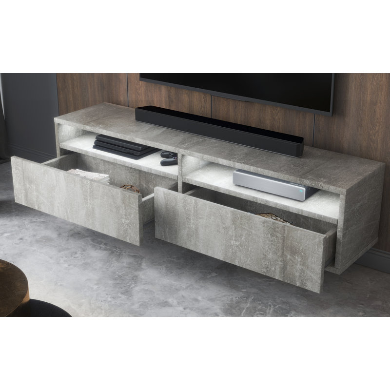 Nayara Unfinished TV Stand for TVs up to 65", Grey