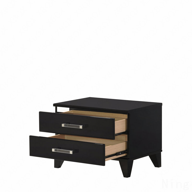 Table de chevet noire