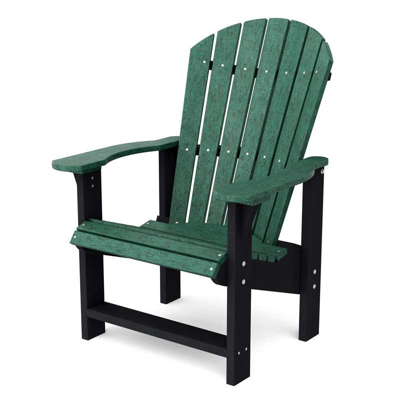 Chaise Adirondack droite Heritage, Vert gazon / Noir