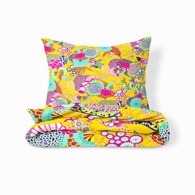 Ensemble de housse de couette et insert 5 pièces en microfibre multicolore