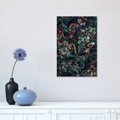 Skulls And Snakes by Riza Peker - Wrapped Canvas Print
