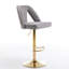 Angalena Swivel Upholstered Adjustable Height Counter Stool with Metal Frame