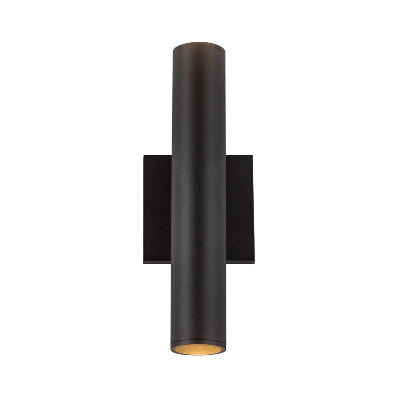 Lorna 2 - Light LED Flush Mounted Sconce, Black, 12.38" H x 4.63" W x 3" D, 20 W