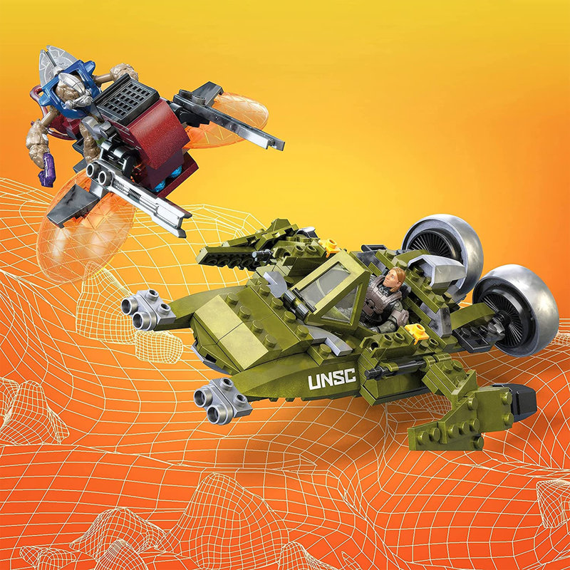 Mega Construx Halo Infinite UNSC Wasp Onslaught, ensemble de construction 2 en 1, 406 pièces