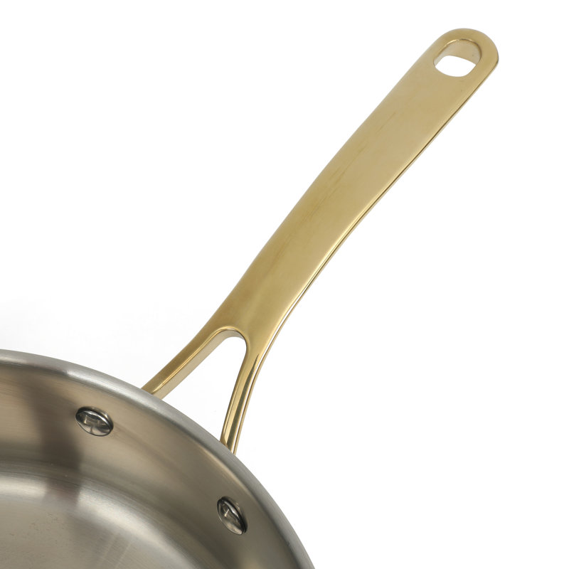 Batterie de cuisine en acier inoxydable 10 pièces Martha Stewart, Doré