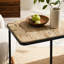 Table d'appoint en travertin et noir
