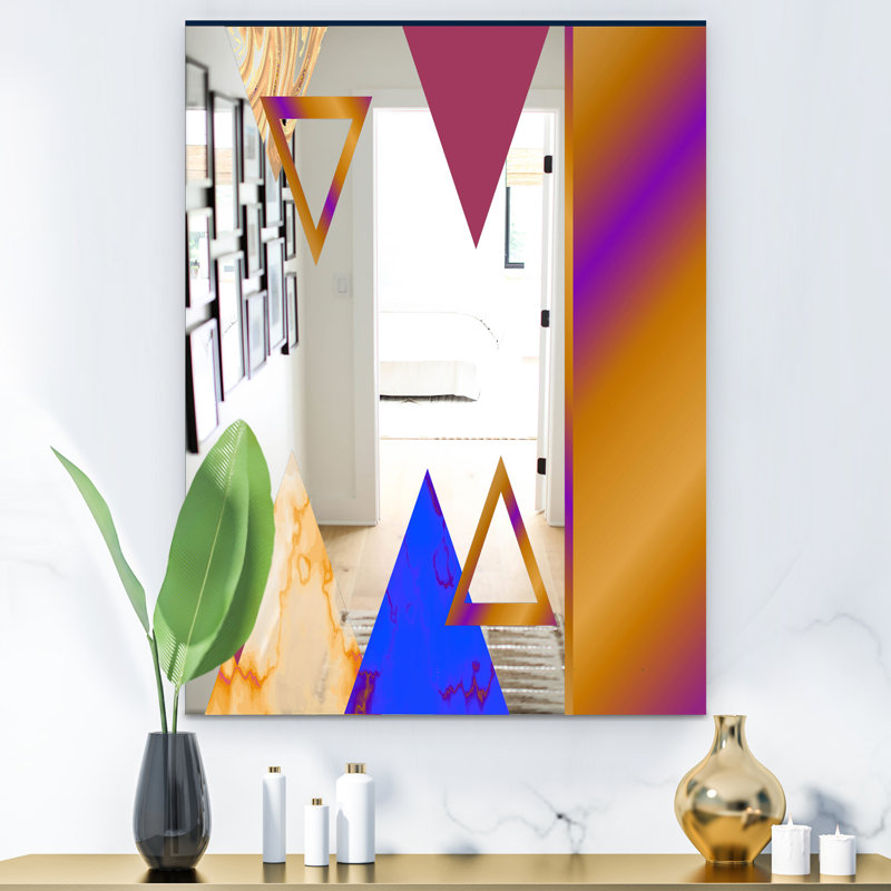 Triangular Spacy Spheres 14 Rectangle Mirror, 39.4" H x 29.5" W