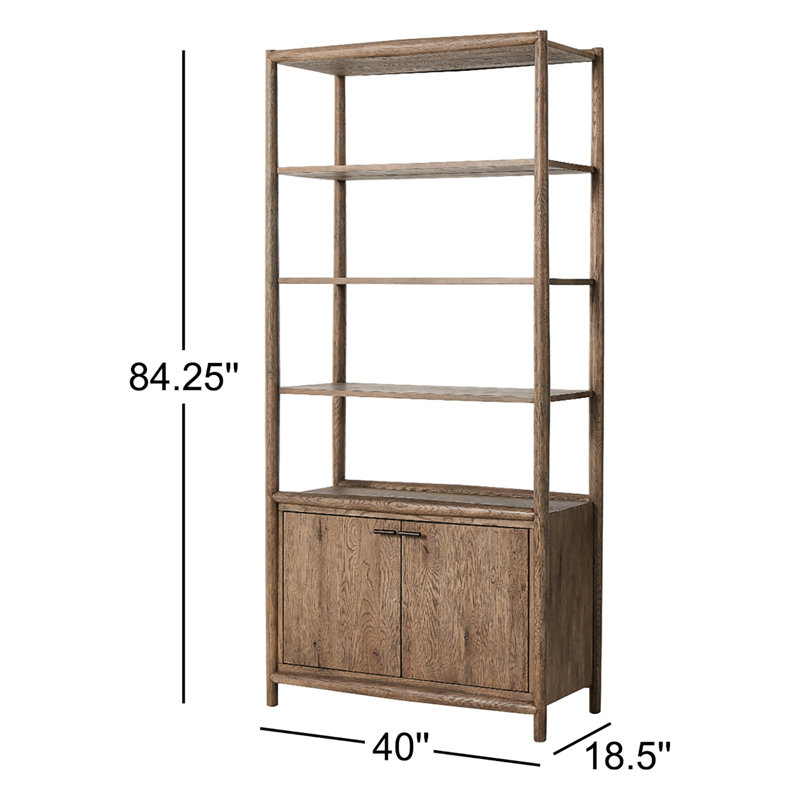 Glenview Bookcase, Weathered Oak