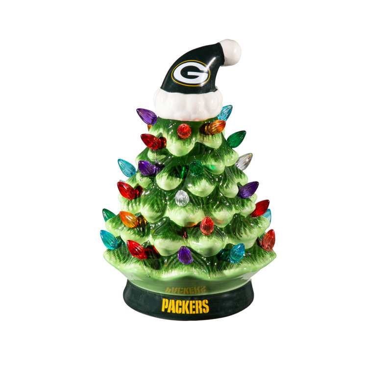 Arbre de Noël en céramique 8 po Maclachlan, Packers de Green Bay