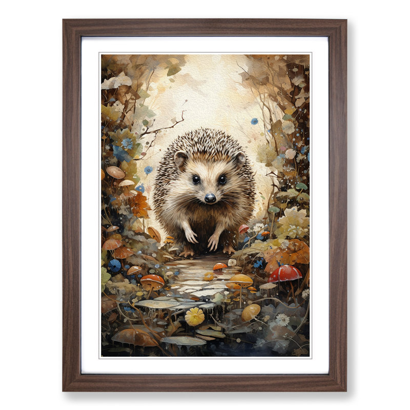 Hedgehog Expressionism - Framed Print
