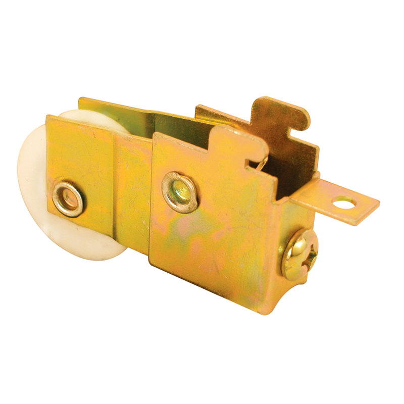 Sliding Door Roller Assembly, 1-1/4 in. Plastic Wheel, Steel Ball Bearings, Grooved Edge (Single Pack)
