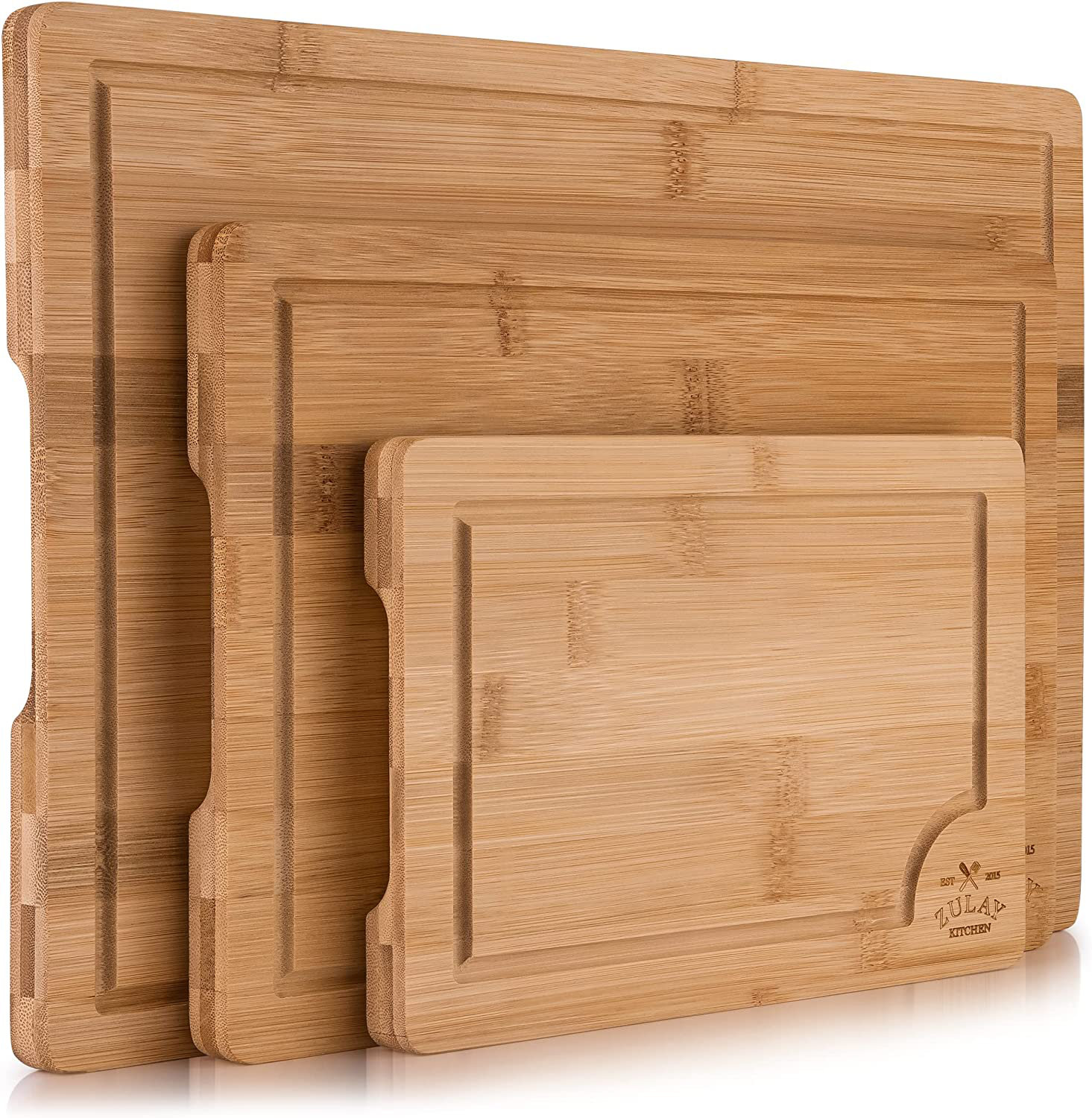 Bamboo Cutting Board Set With Juice Groove – NovoBam