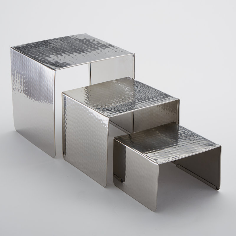 Ensemble de 3 élévateurs, Argent
