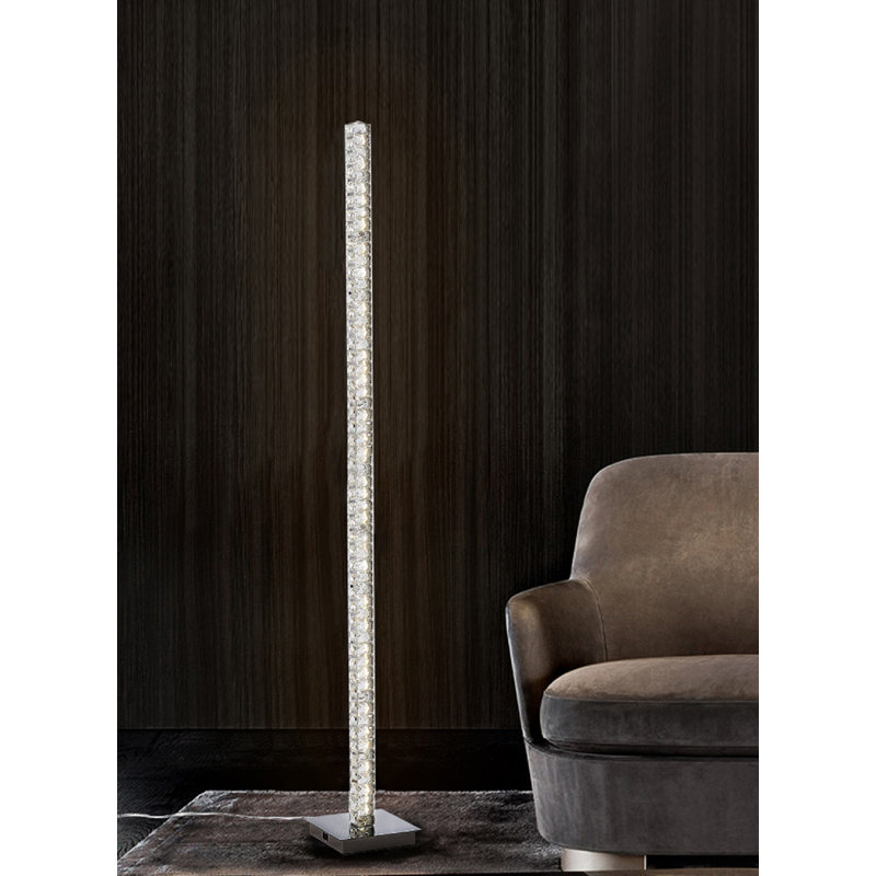 Lampe sur pied colonne en cristal Boyadjis
