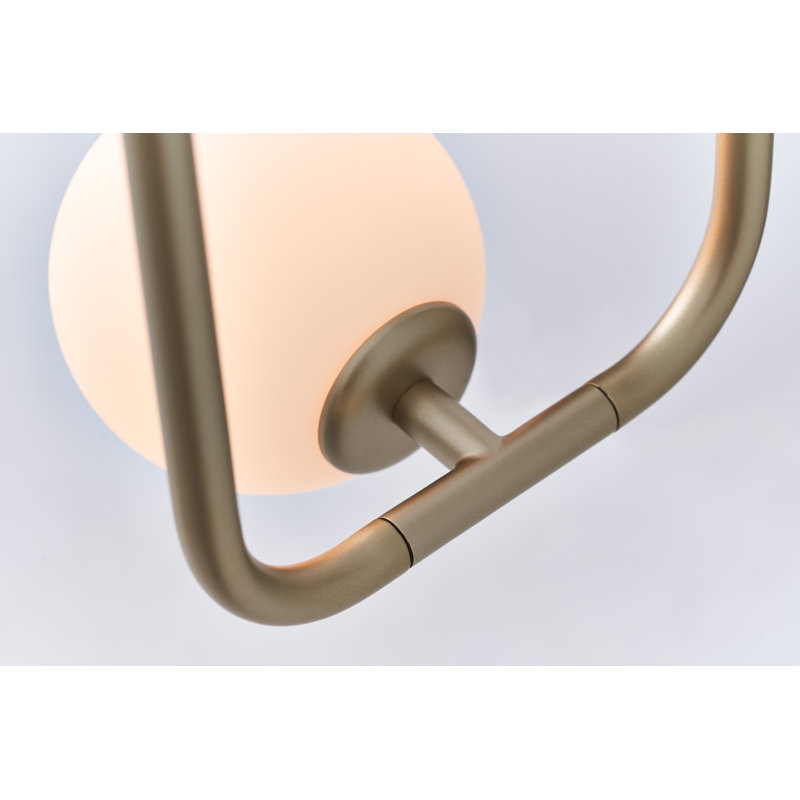Emme 1 - Light Armed Sconce, Champagne Gold