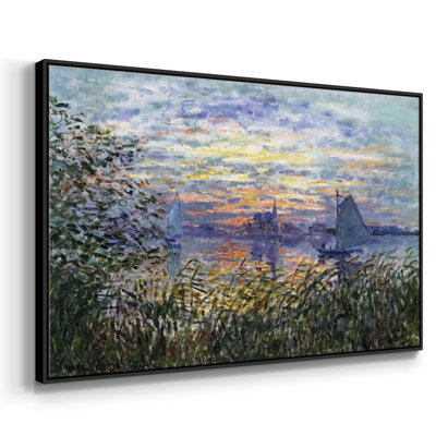 Coucher de soleil sur la seine, 1874, reproduction d'art sur toile