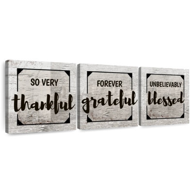 «Thankful Grateful Blessed II», 3 pièces