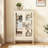 2 Doors Curio Cabinet With And Tempered Glass - Illuminates Your Belongings Lighted Adjustable Shelves Displays-121304008