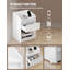 Bedside Table with LED Light, Bedside Cabinet with Charging Station, 1 Storage Drawer Nightstand for Bedroom, Living Room, 2 USB Port, 2 Outlets, Open Compartment-1738993049