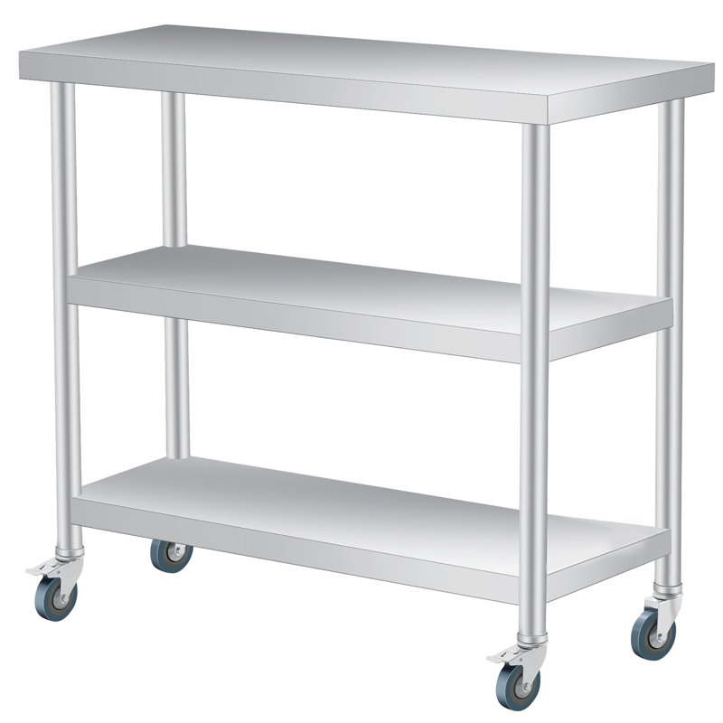 Metal Kitchen Island, 86cm H x 91cm W x 45.8cm D