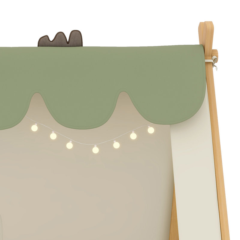 House Bed With Tent And Light, White