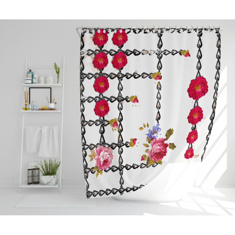 Nesbitt Polyester Shower Curtain Set, 168cm H x 168cm W