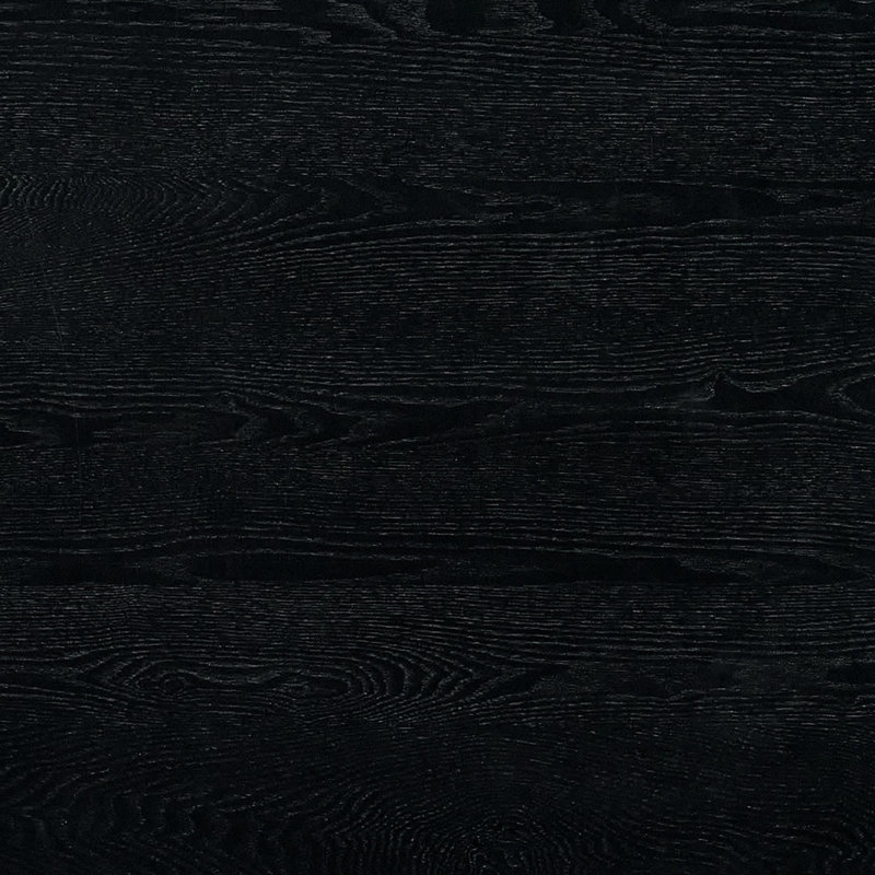 Table de salle à manger contemporaine en bois noir fini, avec un plateau de forme originale, idéale pour les petites pièces. Dimensions : 43 pouces de large, 39 pouces de profondeur, 30 pouces de hauteur. Style moderne et distinctif.