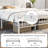 Dravin Metal Platform Bed Frame with Vintage Headboard and Footboard-799043267-779075233