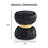 Cerjio Velvet Ottoman-474911031
