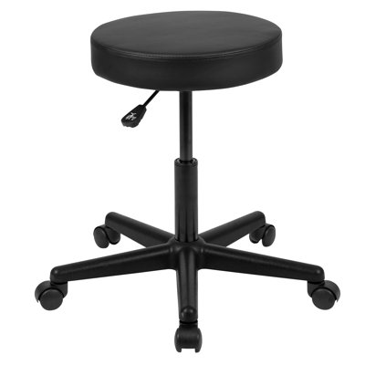 Gallentine Adjustable Height Ergonomic Lab Stool with Wheels
