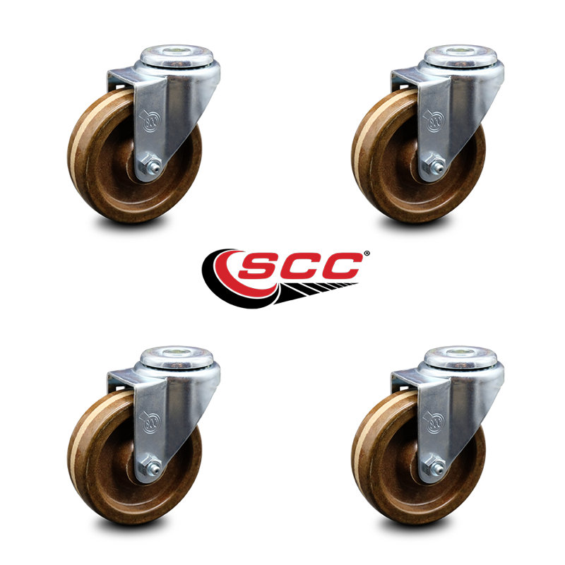 High Temp Phenolic Swivel Bolt Hole Caster