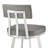 Verin 30" Swivel Bar Stool In Brushed Stainless Steel With Gray Faux Leather