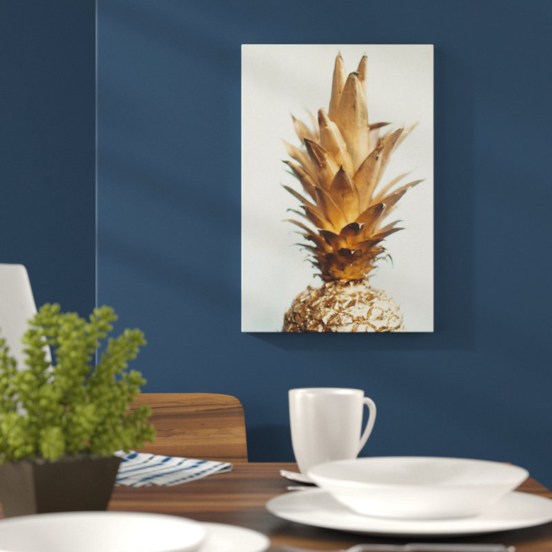 « the gold ananas »-reproduction de photo, Toile tendue, H 12 po x l 8 po x P 0,75 po