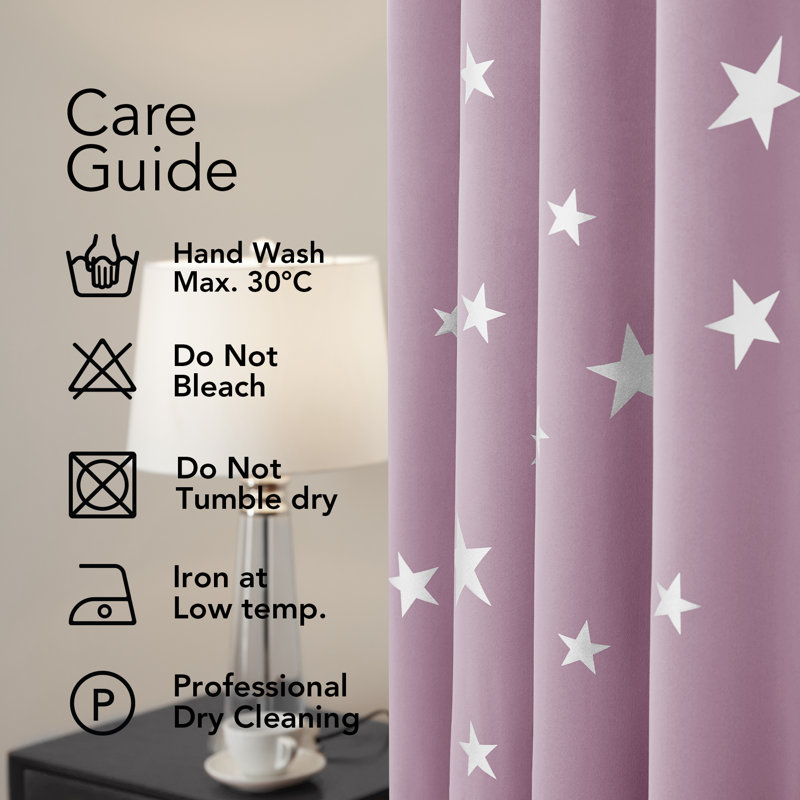 Manzanita Eyelet Room Darkening Thermal Curtains, Pink Lavender, 140cm W x 229cm D