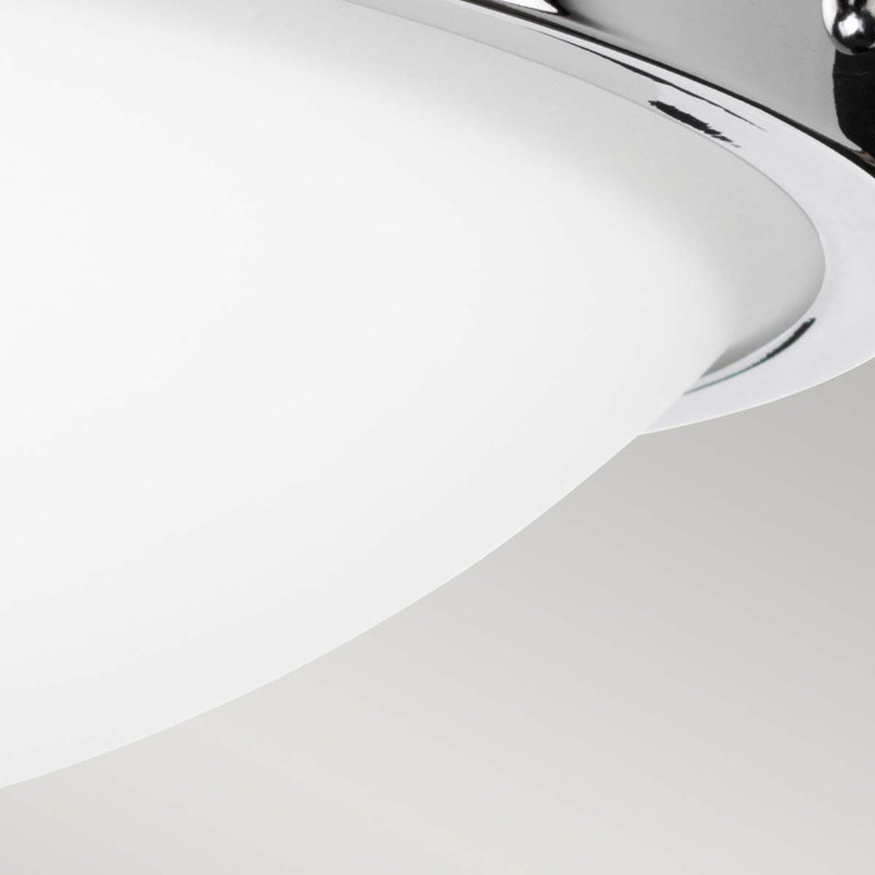 Declan Glass Flush Mount, Chrome