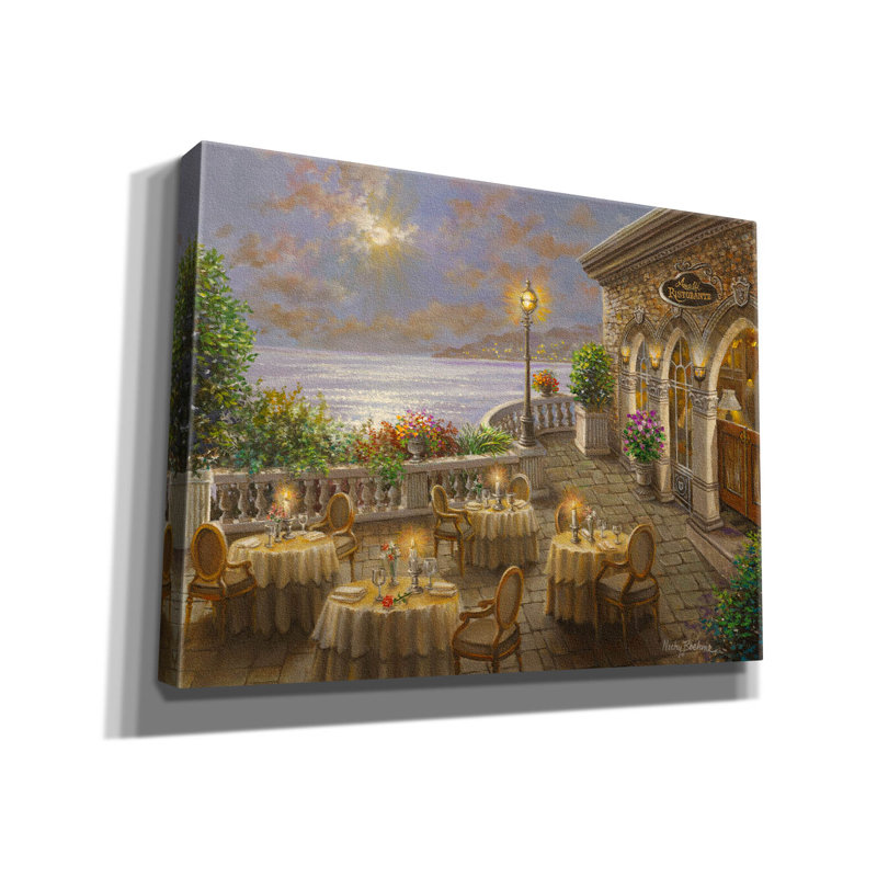 «Epic Graffiti» «A Romantic Dinning Invitation» par Nicky Boehme, art mural sur toile, 16 po x 12 po