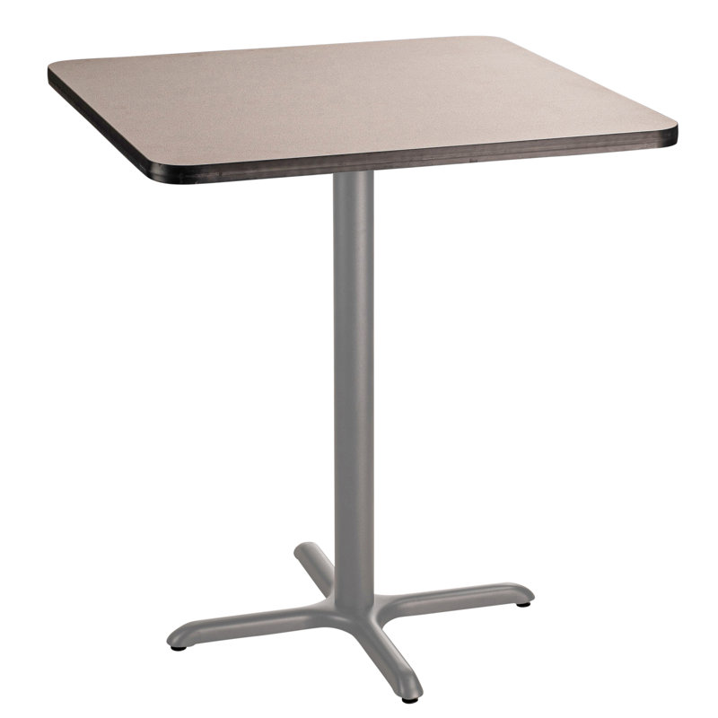 Table de salle à manger carrée CT Series, H 42 po x L 36 po x l 36 po, Gris, Gris nebula