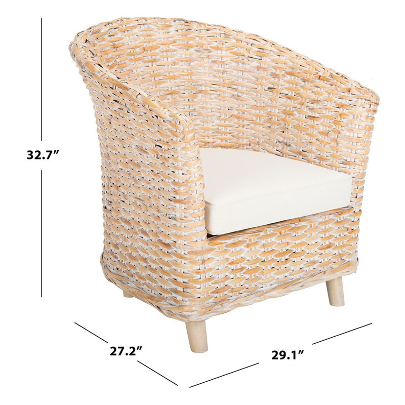 Fauteuil demi-tonneau Nikkie, Brun pâle