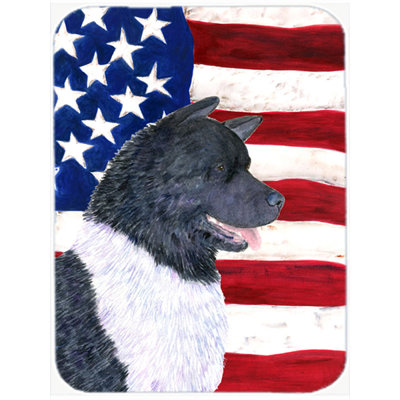 Drapeau américain aux États-Unis avec planche à découper en verre Akita